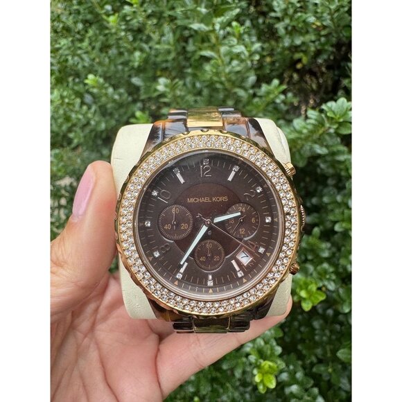 Michael Kors MK5166 Women’s Watch Gold-tone stainless steel and tortoise acetate - Picture 2 of 10